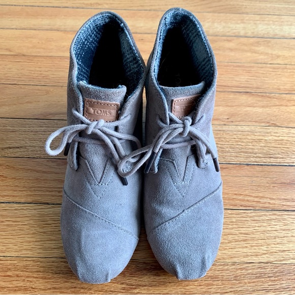 Toms beige Desert Wedge booties - Picture 4 of 9